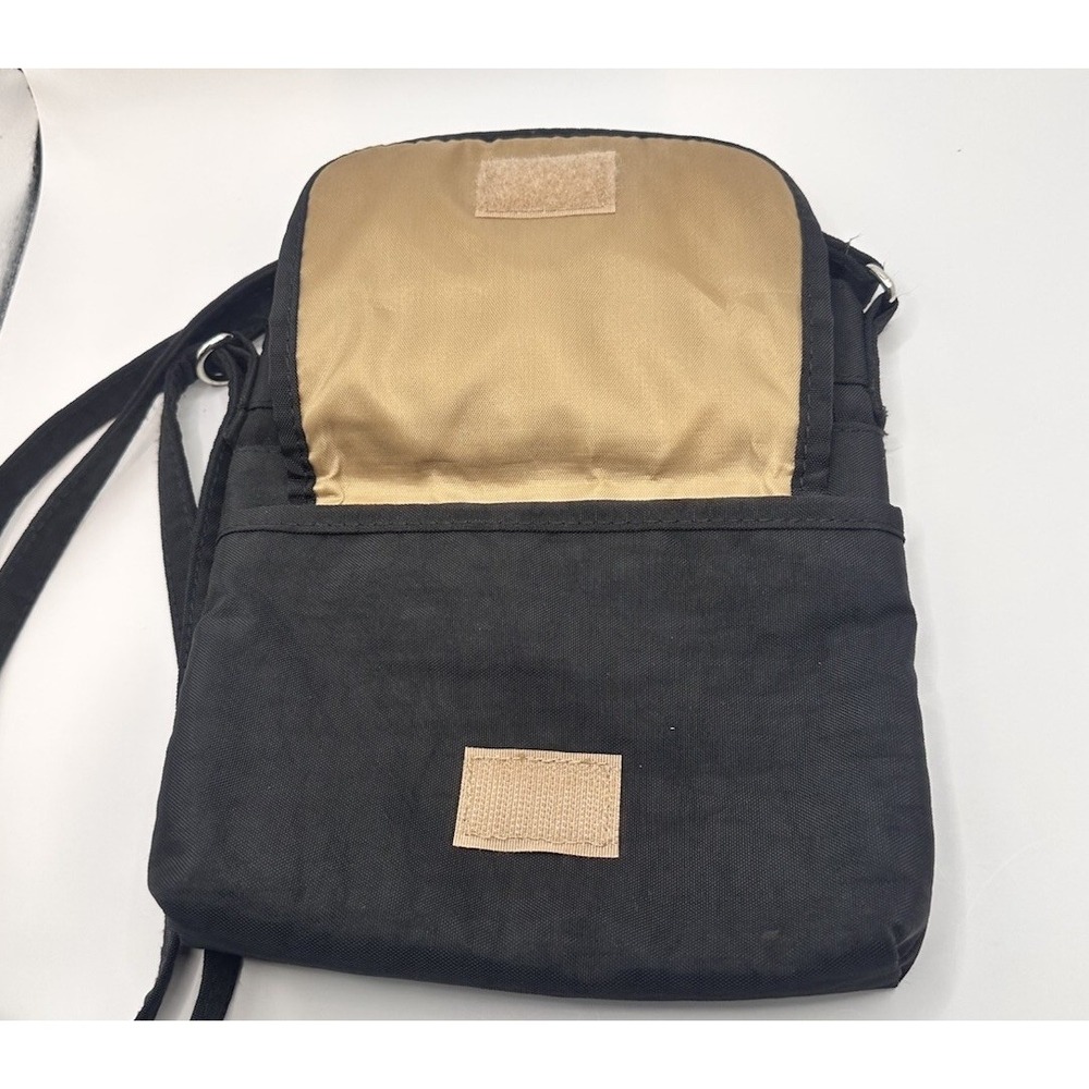 Multisac Crossbody Purse Nylon and Faux Leather Several Compartments Black - Picture 6 of 12